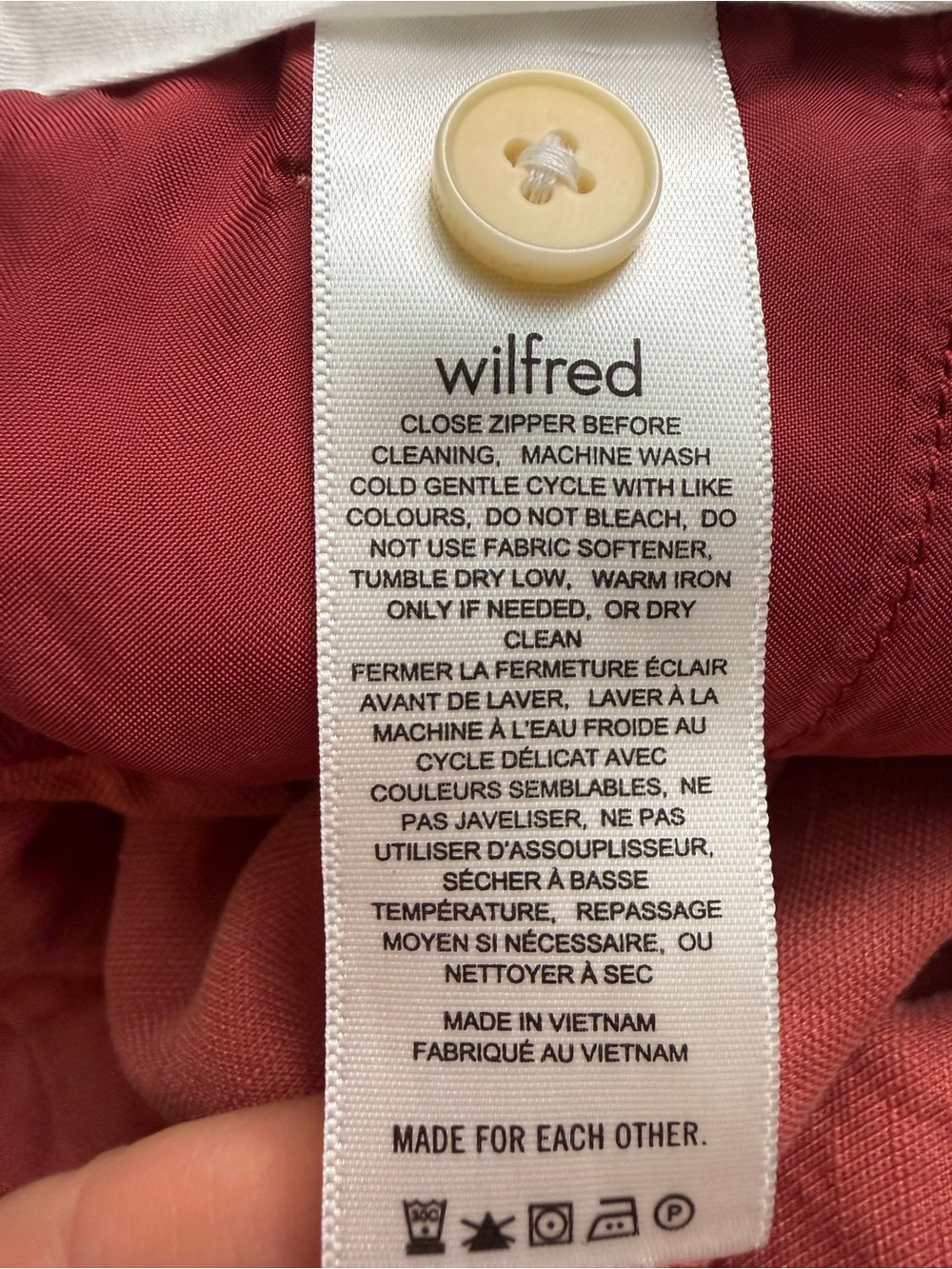 Aritzia Wilfred The Effortless Pants Linen Warm Sienna Red Size 8 Trousers - Picture 8 of 10